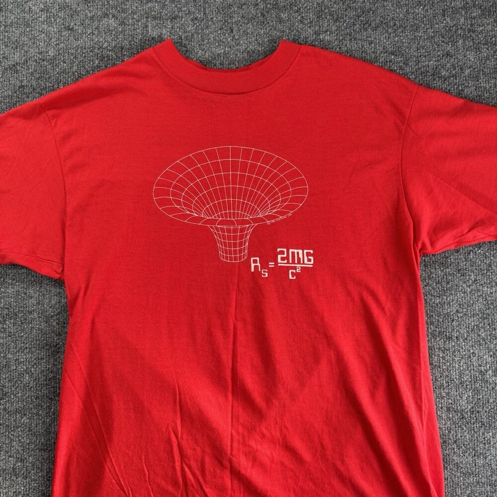 True Vintage 1982 T Shirt Relativity & Religion Black Hole Theory Single Stitch